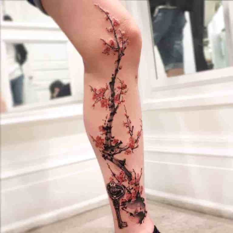 Japanese Cherry Blossoms Leg Sleeve