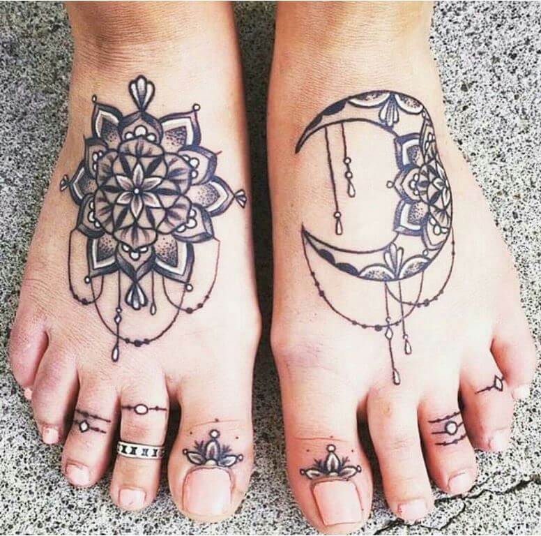 Mandala Design Ink on Feet
