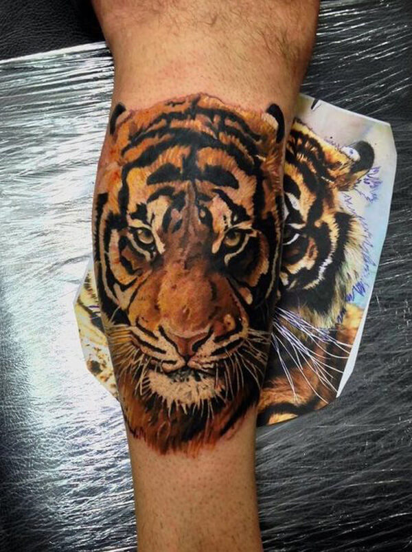 Realistic Tiger Tattoo Design