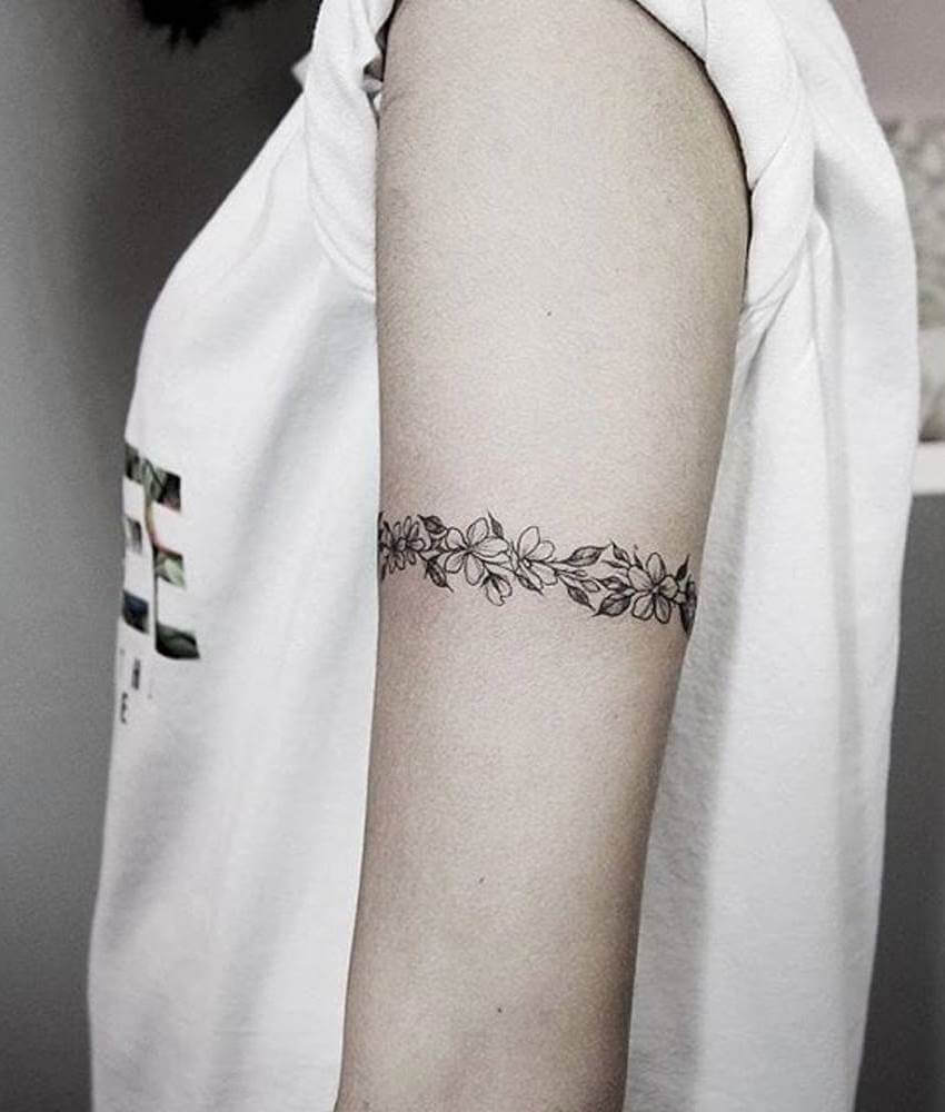 Simple Floral Upper Arm Band