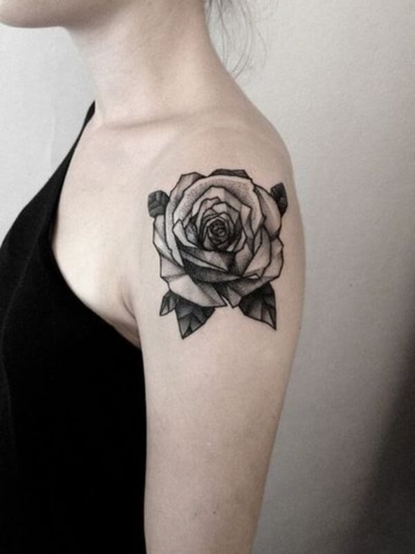 Simple Rose on the Upper Arm