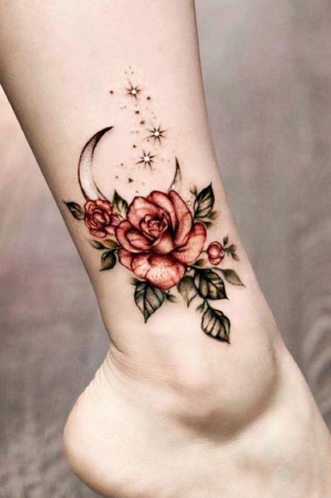 Whimsical Rose Leg Ink