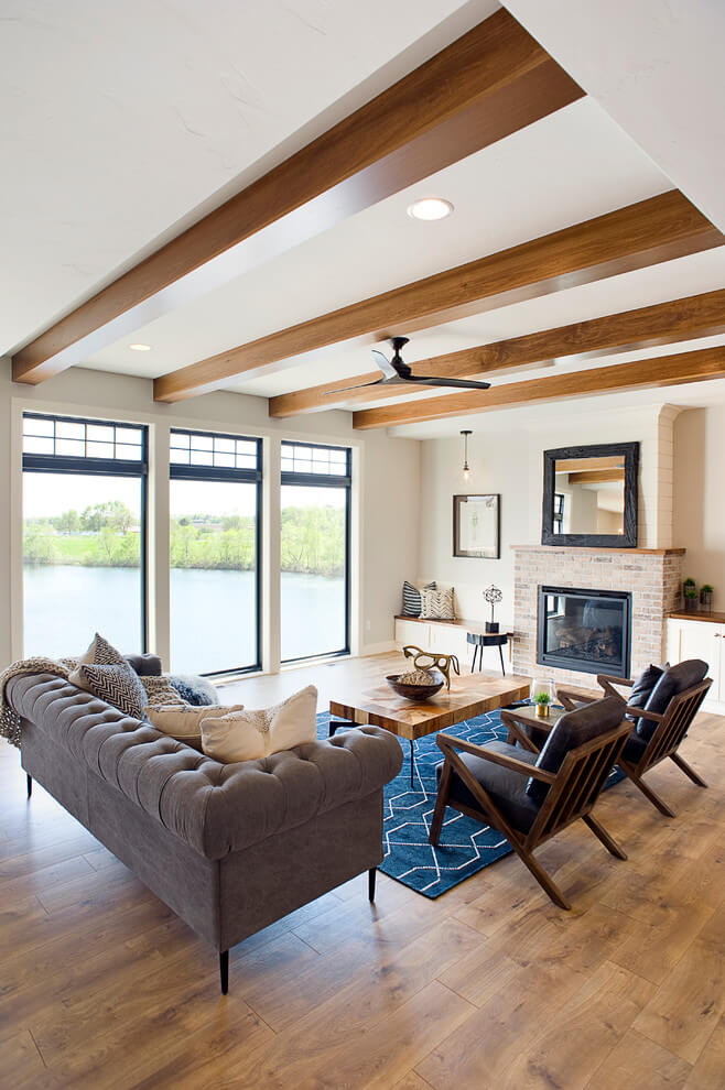 Elegant Brown Living Room Design