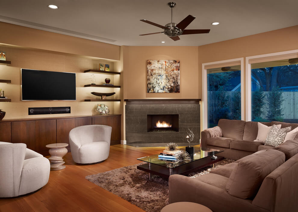 Modern Brown Living Room Design