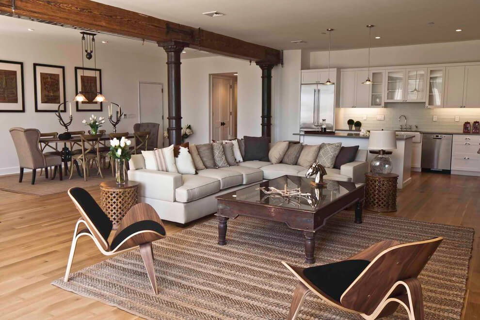 Serene Brown Living Room Design