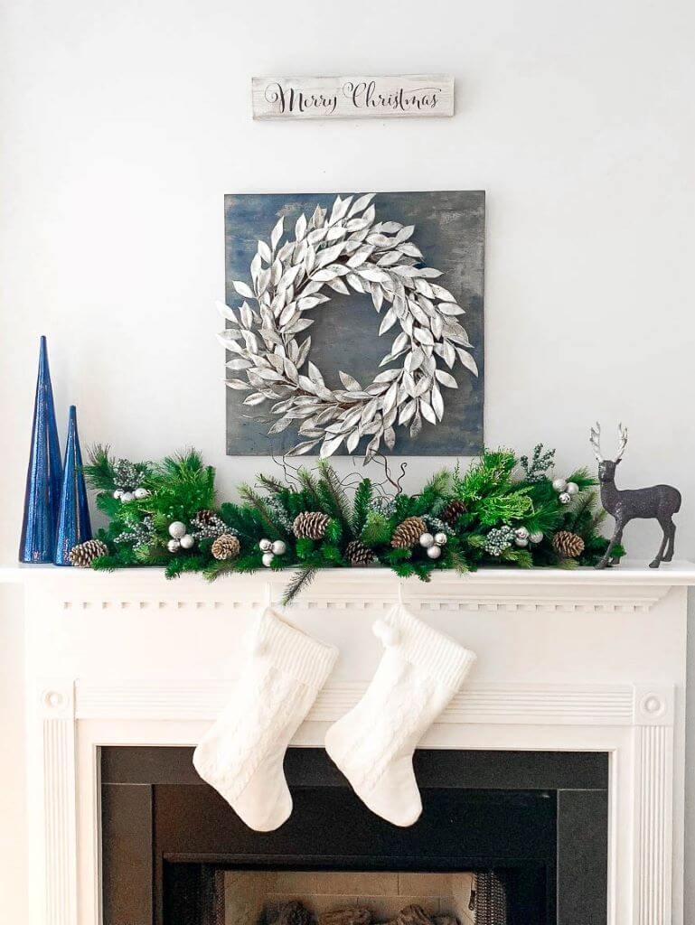 Modern Style Christmas Mantel Decoration