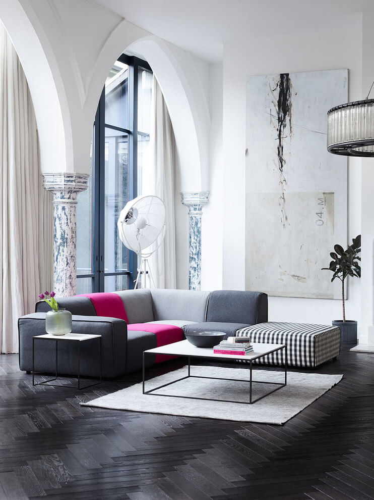 35 Stunning Contemporary Living Room, Via Rosano Coffee Leather Sofa