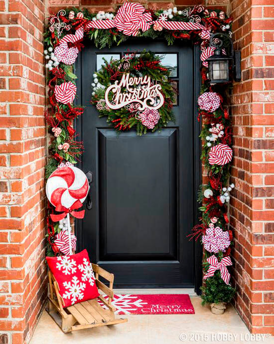 22 Fetching Christmas Front Door Decor Ideas For You