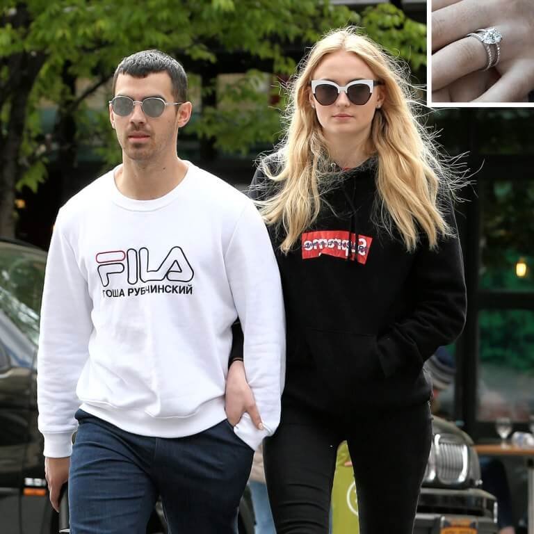 Joe Jonas & Sophie Turner Beautiful Diamond Rings