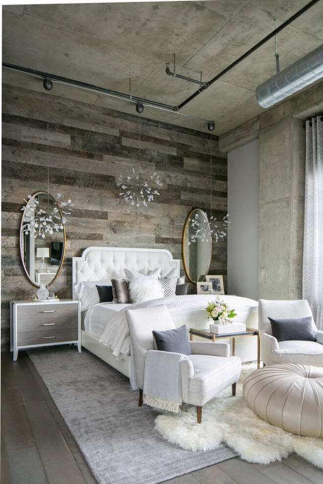 18 Strikingly Beautiful Industrial Bedroom Design Ideas   Sophisticated Chic Industrial Bedroom 640x960 